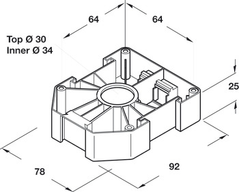 Top Section Screw Mnt for Plinth Leg - view 2