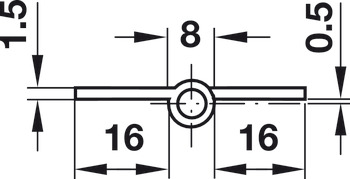 Furniture Hinge Straight Rolled Steel For butting inset or overlay doors Right-hand brass plated - view 2