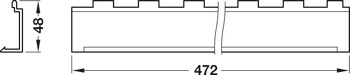 Cuisio Cut Tray End Piece 423mm Gph - view 3