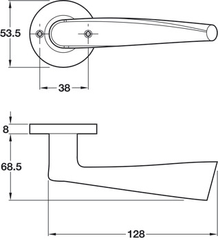 HL09 Lvr Set D53.5mm Std KW 304 SSS - view 2