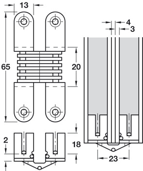 180D Concealed Hinge 19-21mm SF BPS - view 2