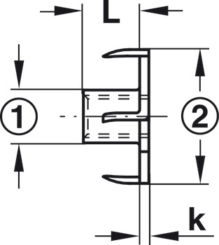 T-Nut with Four Prongs M4 internal thread galvanized - view 2