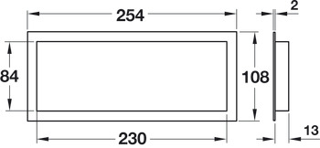 Ventilation Grille Rectangle 254x108mm Plastic White - view 3