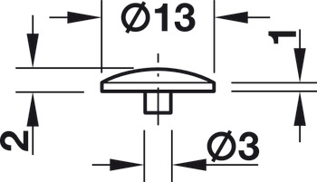 Cover Cap for Screws Press-Fit Solid Wood For push fitting Oak - view 2