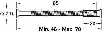 M4 Bolt+Sleeve 78mm to suit 35-60mm SNP - view 2