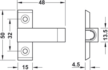 Cruciform Adapt Housing wo Aid Plastic Beige - view 4
