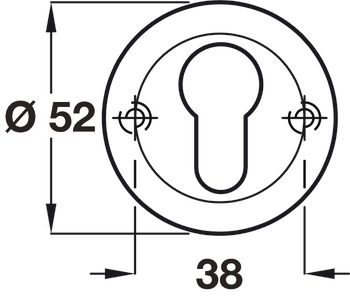 Escutcheons for Startec Space Lever Handles Standard Keyway Polished/satin stainless steel - view 2
