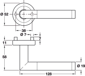 Space Lever Hdls/Rose 304 PSSS - view 2