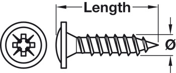 Spax Screw, Flange Head, PZ, Fully Threaded, 4.0 x 20 mm - view 2