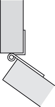 Flush Hinge Cranked Length 50 mm Steel Ideal for caravans and mobile homes Florentine bronzed - view 3