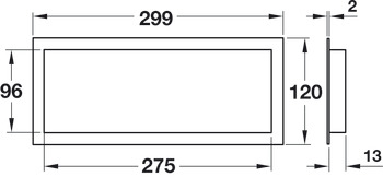 Ventilation Grille Rectangle 299x120mm Plastic White - view 3