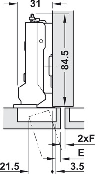 Tiomos Tipmatic+ 110D Hinge Clk HO NP - view 2