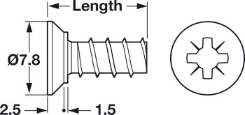 Varianta Screw Ful Countersunk PZ2 D3.0x10.5mm SNP - view 2