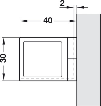 170D Glass Door Middle Hinge PCP - view 2