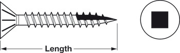 Zip-R Square Slot Screw Countersunk D3.5x12mm Black - view 2