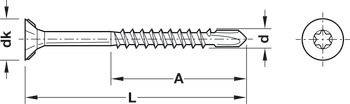 Hospa T Drill Screw Prt Countersunk TS20 D4.0x50mm - view 2