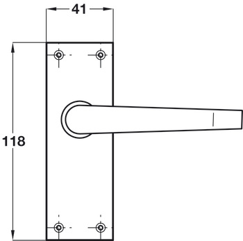 Victorian Lvr Hdls/Plt Plain Latch SN - view 2