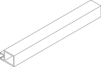 Aluminium Profile Length 3000 mm for Tiomos H AL Concealed Hinge For aluminium framed doors Pewter