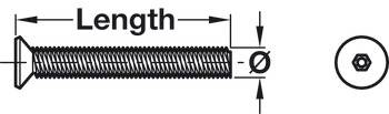 Machine Screw, Countersunk Head, 6-Lobe, M4 x 25 mm, TS20 - view 2