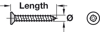 Security Screw, Countersunk, One Way Pozi Drive, 4.2 x 38 mm - view 2