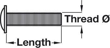Flat Head Bolt M6x28mm Steel Galvanised - view 2