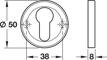 Tessa/Chase/Boda Escutcheons Pro Cyl SSS - view 2