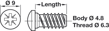 Varianta Screw, Raised Head, PZ2, Galvanized, 10.5 mm - view 2
