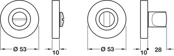 WC Release+Turn D53mm Zinc Alloy Black Nickel - view 2