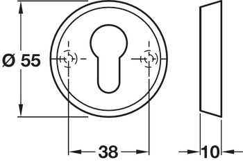 Anti-Ligature Escutcheons D55mm SSS - view 2