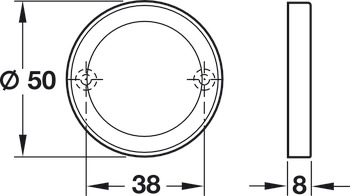 Tessa/Chase/Boda Escutcheons Blank SSS - view 2