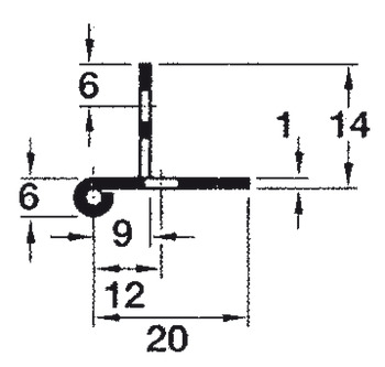 Flush Hinge Cranked Length 50 mm Steel Ideal for caravans and mobile homes Florentine bronzed - view 2