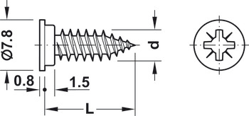 Varianta Screw, Cylindrical Head, PZ2, Ø 3 mm Hole, 14 mm - view 3