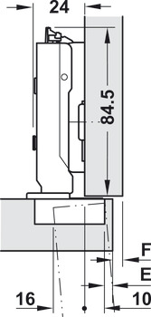 please look With soft close dowel fixing cup 45/9.5 nickel plated - view 3