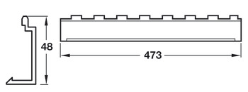 Cuisio Cut Tray End Piece 423mm Gph - view 4