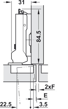 please look With soft close screw fixing cup 45/9.5 - view 3