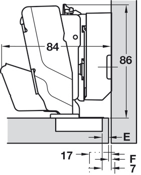 Tiomos 155D Hinge/Plt Set Clk 4prt Hos - view 5