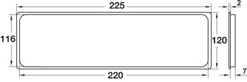 Ventilation Grille Rectangle 225x120mm Plastic Brown - view 3