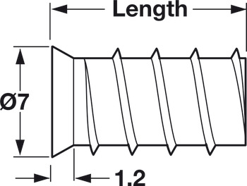 Varianta Screw, Countersunk Head, PZ2, Ø 5 mm Hole, 10.5 mm - view 2
