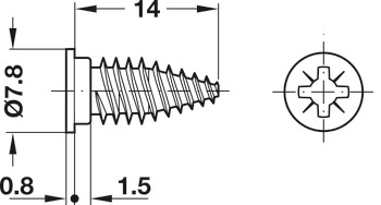 Varianta Screw, Cylindrical Head, PZ2, Ø 3 mm Hole, 14 mm - view 4
