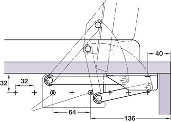 Bench Seat Hinge Steel Blue Zinc Glv - view 4