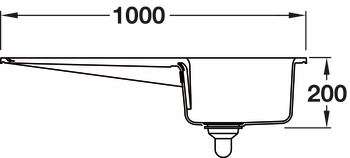 Sink Ceramic 1.0 Bowl and Drainer Rangemaster CRT10101 Surface mounted White - CRT10101WH - view 2