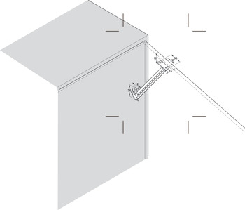 Lid Stay with Guide Slot for Wooden Flaps Suitable for use as a door restraint Left handed mounting - view 3