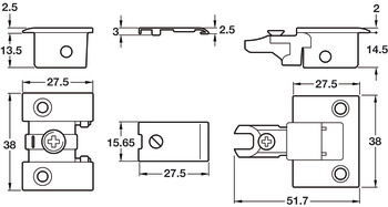 90D Kimana Flap Hinge Set SNP - view 3