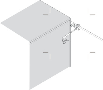 Lid Stay Firmatop 130mm Sprung Steel Galvanised - view 4