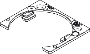Linear Adaptor Plate for Tiomos Flap Hinge Nickel plated