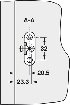 Flap-Ex Flap Hinge for Door Fronts Hinged at Base Particularly suitable for installation in cabinets with front flaps White plastic - view 4