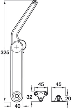 Maxi Lid Stay 37mm Model A NP - view 5
