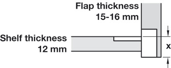 90D Plano Medical Flap Hinge Zinc Alloy/Brs NP - view 4