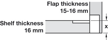 90D Plano Medical Flap Hinge Zinc Alloy/Brs NP - view 5