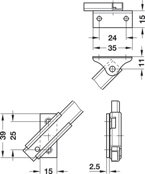 Lid Stay with Automatic Lock for Wooden Flaps Arretop Without braking effect Length 200 mm - view 2